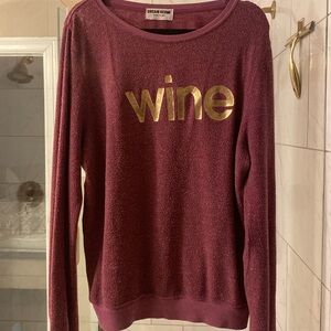 Cozy WINE Merlot Burgundy Bookclub Loungewear Pullover Sweatshirt